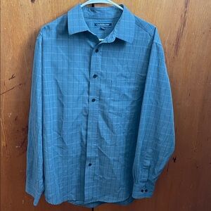 croft & barrow Men’s Blue Windowpane Dress Shirt